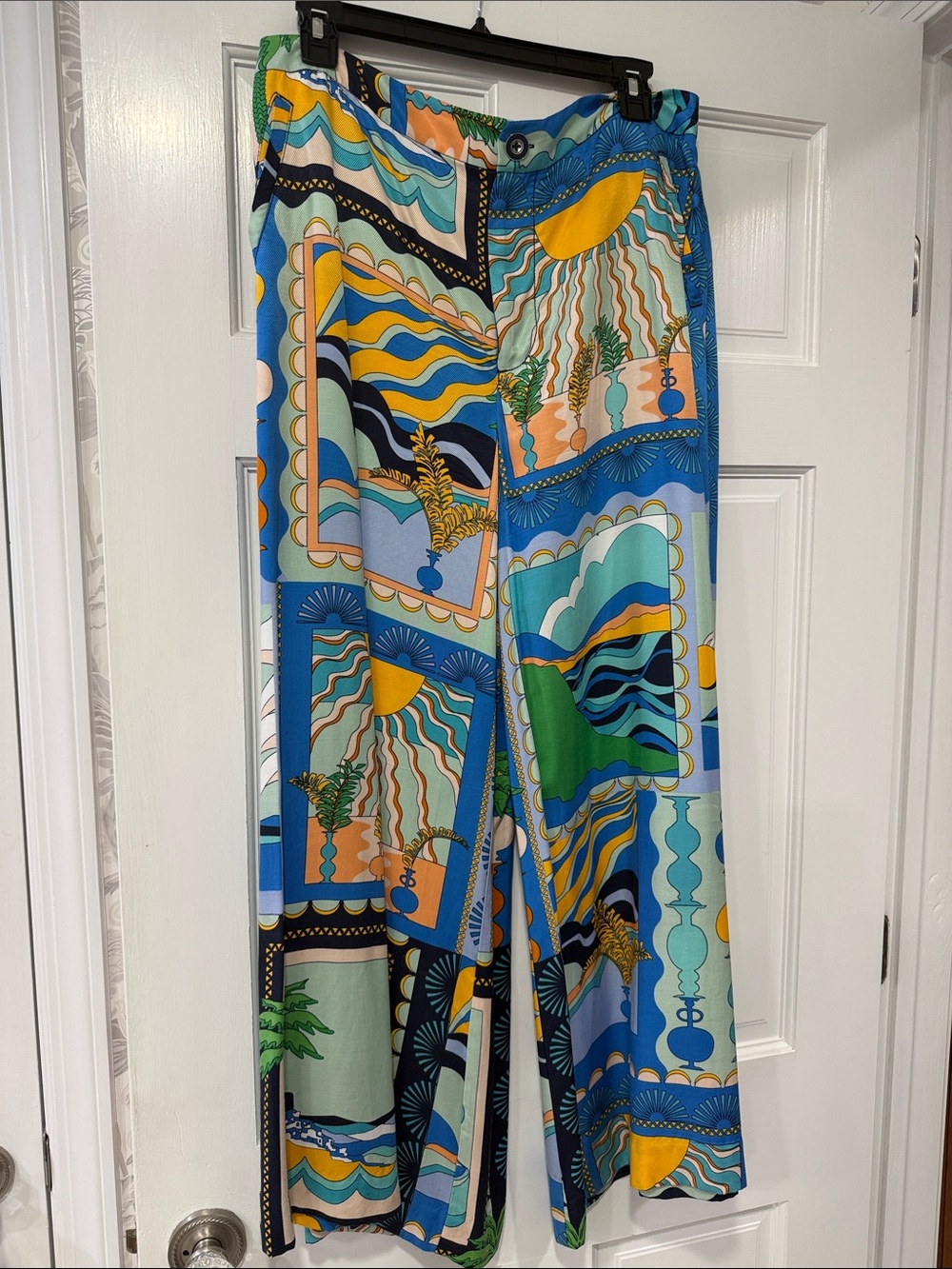 Maeve Multicolor Printed Wide-Leg Pants